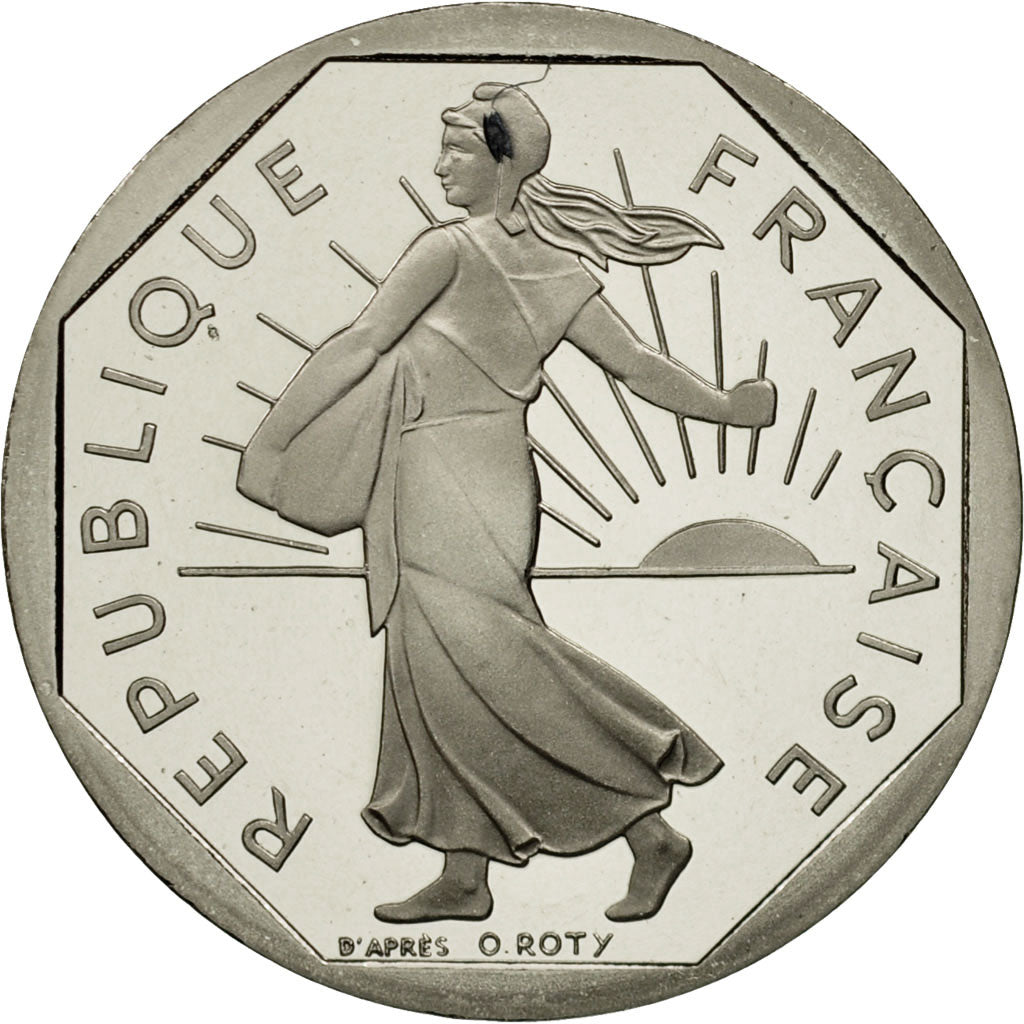 France, Semeuse, 2 Francs, 2001, MS(65-70), Nickel, KM:942.2, Gadoury:547b