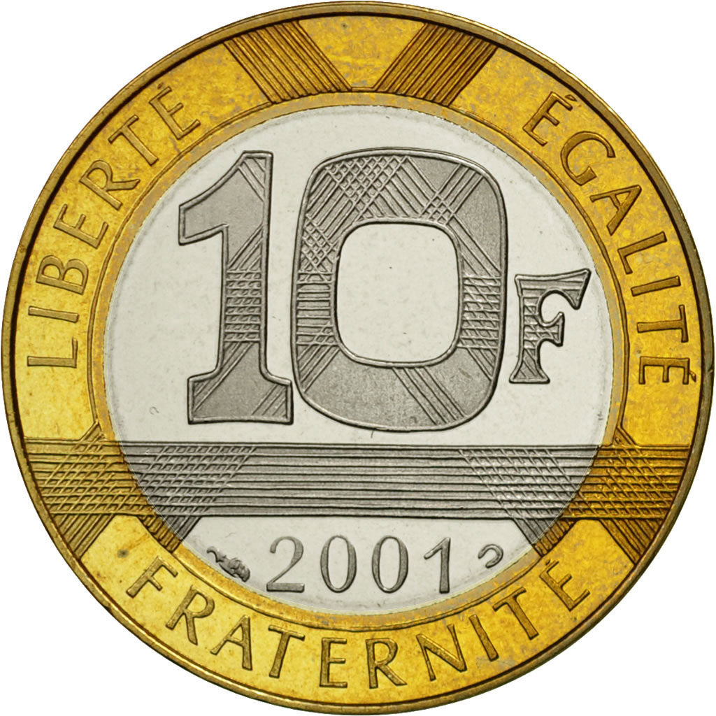 Coin, France, Génie, 10 Francs, 2001, MS(65-70), Aluminum-Bronze, KM:964.2
