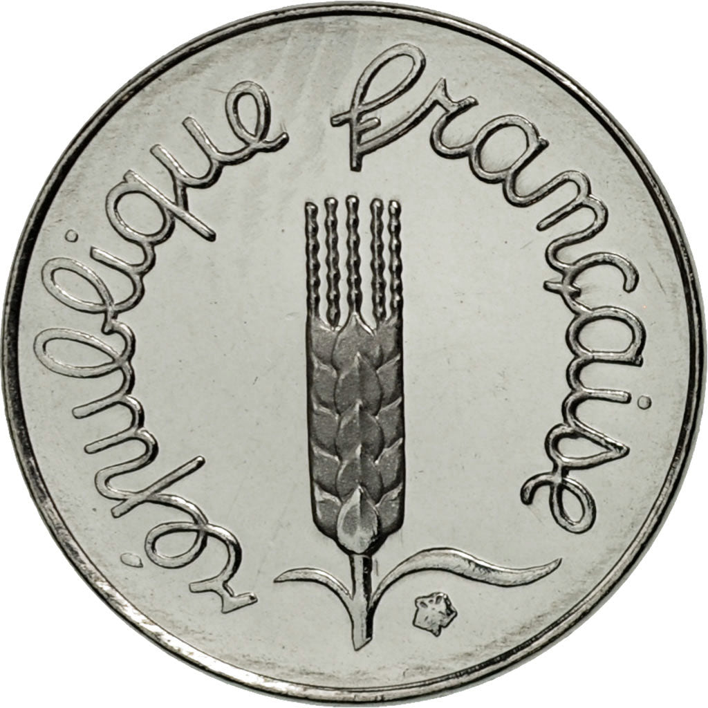 Moneta, Francja, Épi, Centime, 2001, Paris, MS(65-70), Stal nierdzewna, KM:928