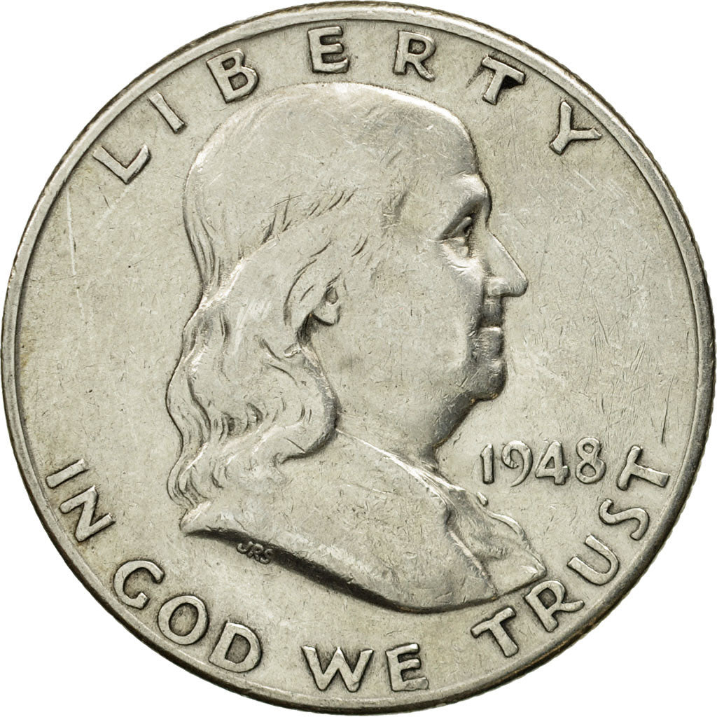 United States, Franklin Half Dollar, 1948, U.S. Mint, Denver, KM 199