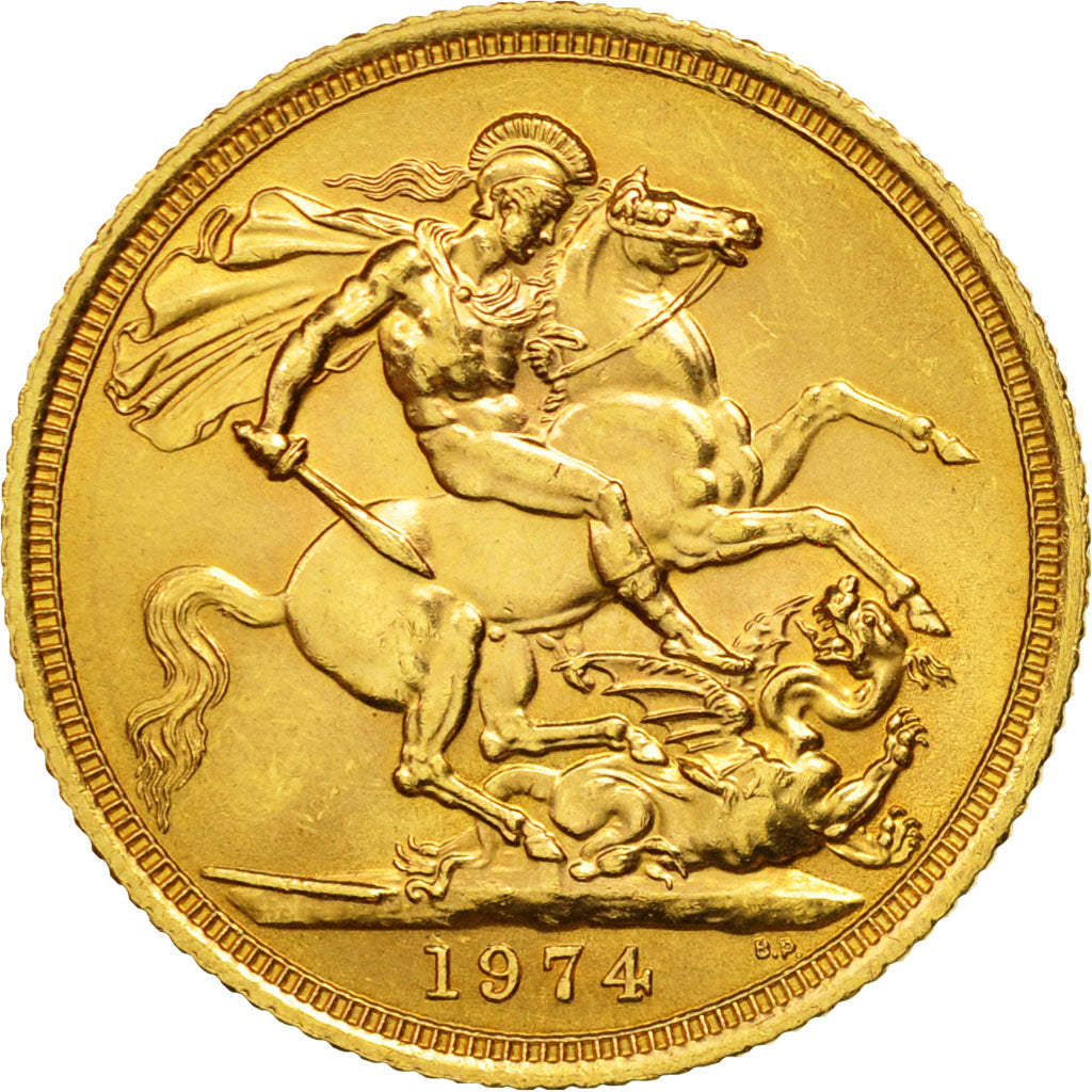 Monnaie, Grande-Bretagne, Elizabeth II, Sovereign, 1974, SUP, Or, KM:919