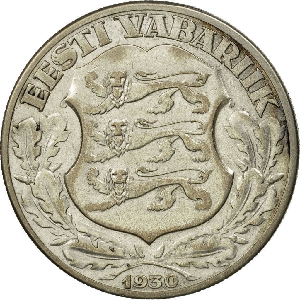 Estonia, 2 Krooni, 1930, EF(40-45), Silver, KM:20