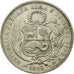 Peru, SOUTH PERU, Sol, 1866, Lima, EF(40-45), Silver, KM:196.1