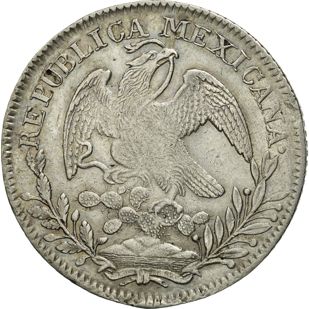 Mexico, 8 Réales, 1838, Zacatecas, EF(40-45), Silver, KM:377.13