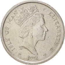 Isola di Man, Elizabeth II, 10 Pence, 1992, Pobjoy Mint, BB, Rame-nichel, KM:337