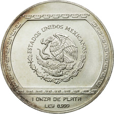 Mexico, 5 Nuevo Pesos, 1993, Mexico City, MS(60-62), Silver, KM:569