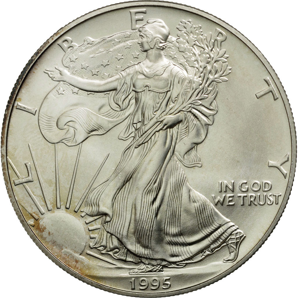 United States, Dollar, 1995, U.S. Mint, Philadelphia, MS(60-62), Silver, KM:273