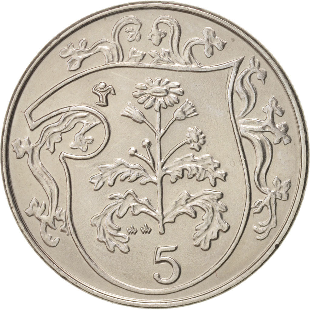 Isle of Man, Elizabeth II, 5 Pence, 1985, KM:145