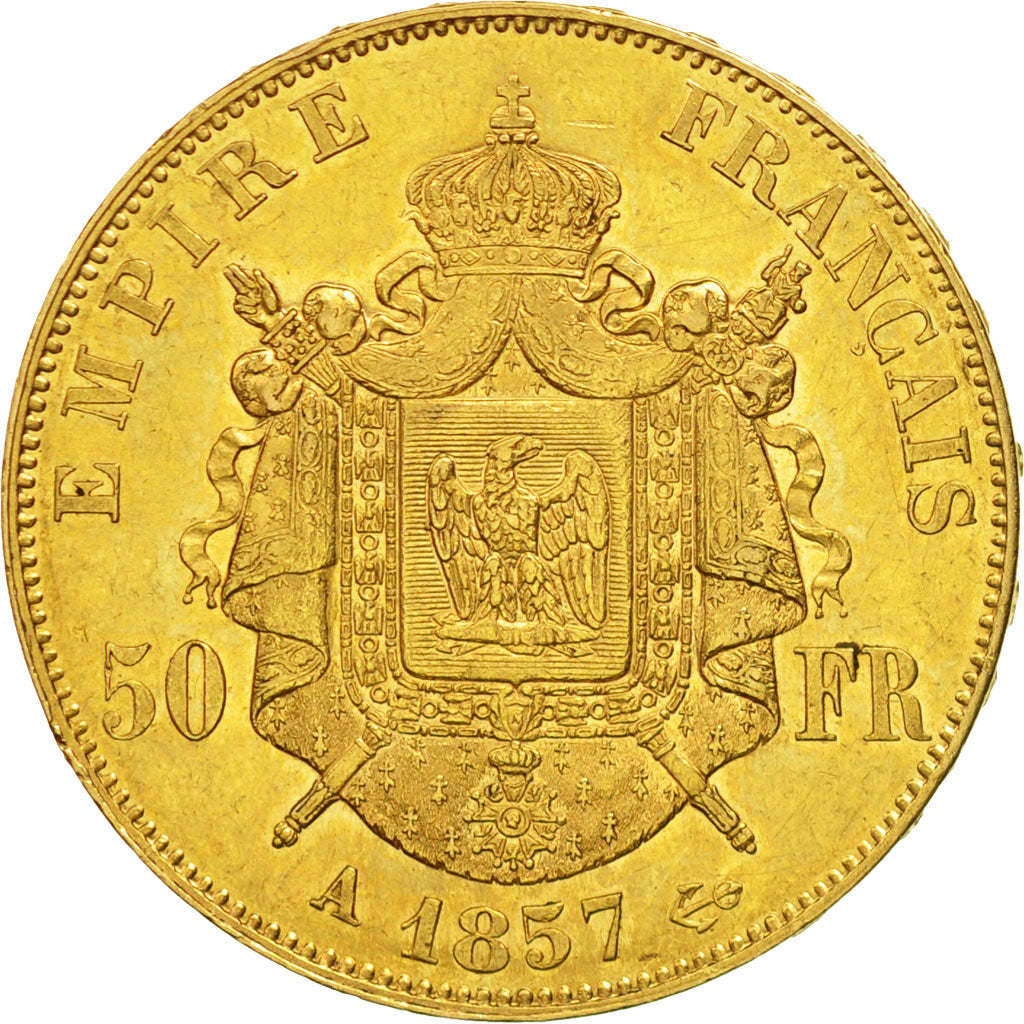Coin, France, Napoleon III, Napoléon III, 50 Francs, 1857, Paris, EF(40-45)