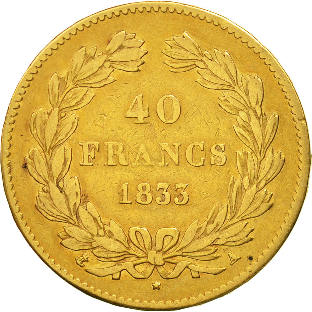 Monnaie, France, Louis-Philippe, 40 Francs, 1833, Paris, TB+, Or, KM:747.1
