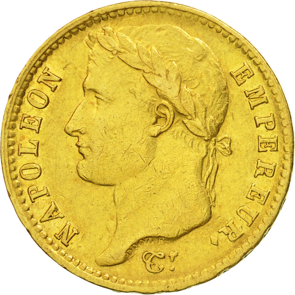 France, Napoléon I, 20 Francs, 1809, Paris, EF(40-45), Gold, KM:695.1