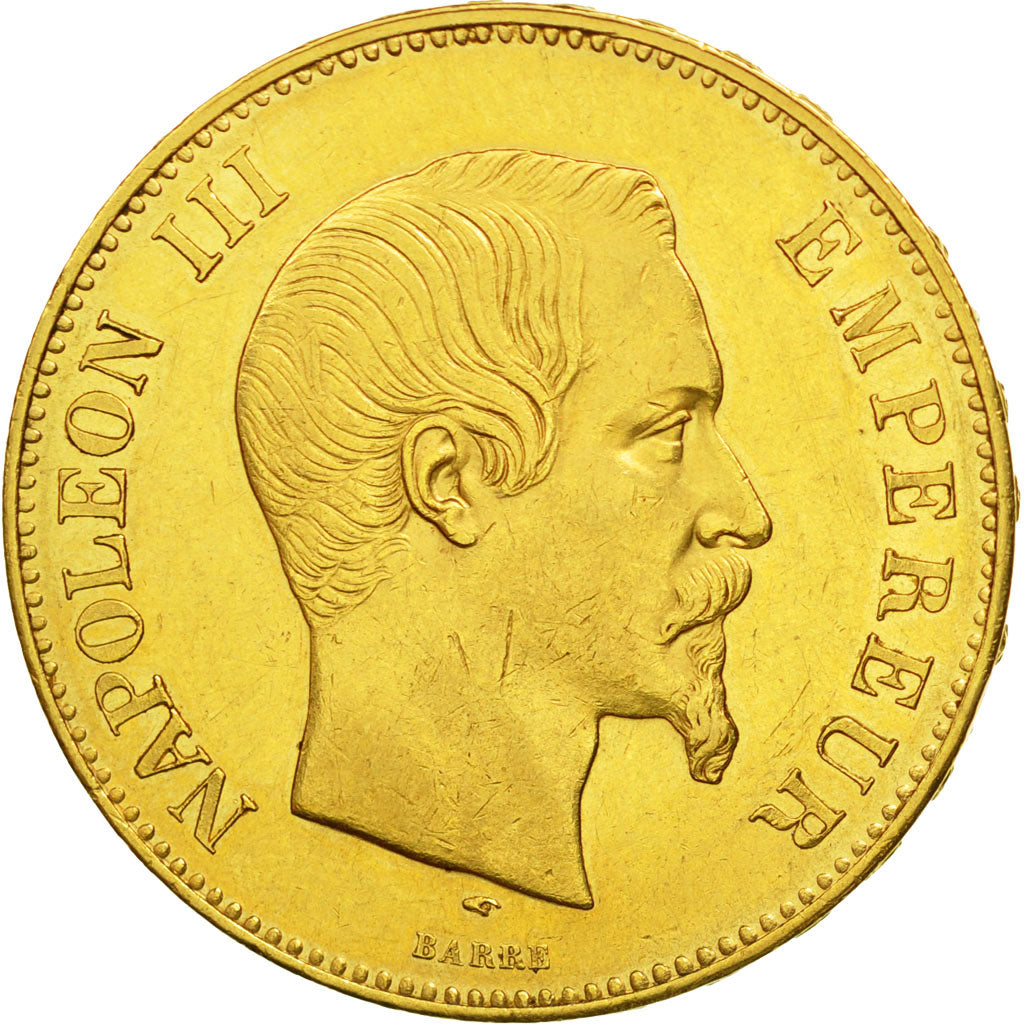 Francia, Napoleon III, 100 Francs, 1857, Paris, BB+, Oro, KM 786.1
