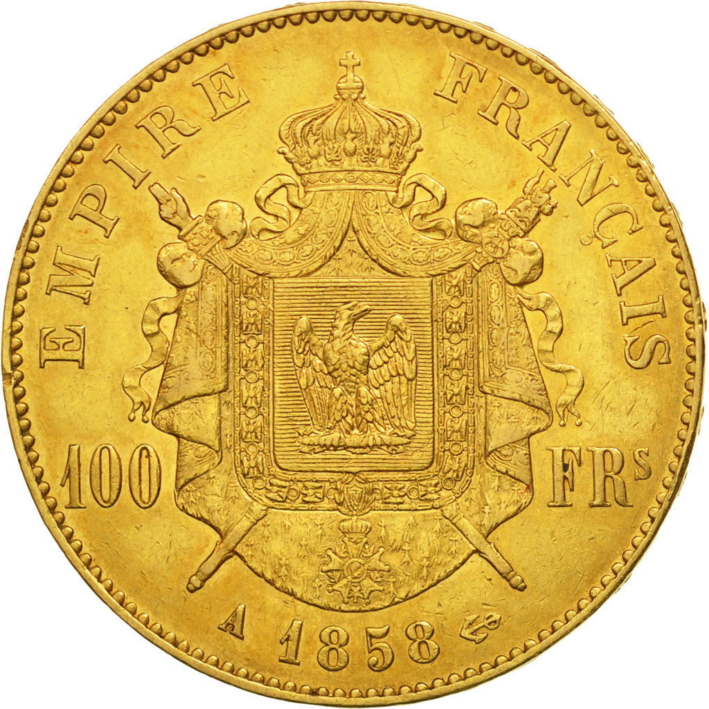 Monnaie, France, Napoleon III, Napoléon III, 100 Francs, 1858, Paris, TTB, Or