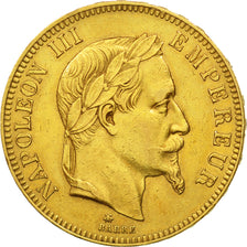 Moneda, Francia, Napoleon III, Napoléon III, 100 Francs, 1866, Paris, MBC, Oro