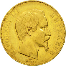 Francia, Napoleon III, 50 Francs, 1856, Paris, MBC, Oro