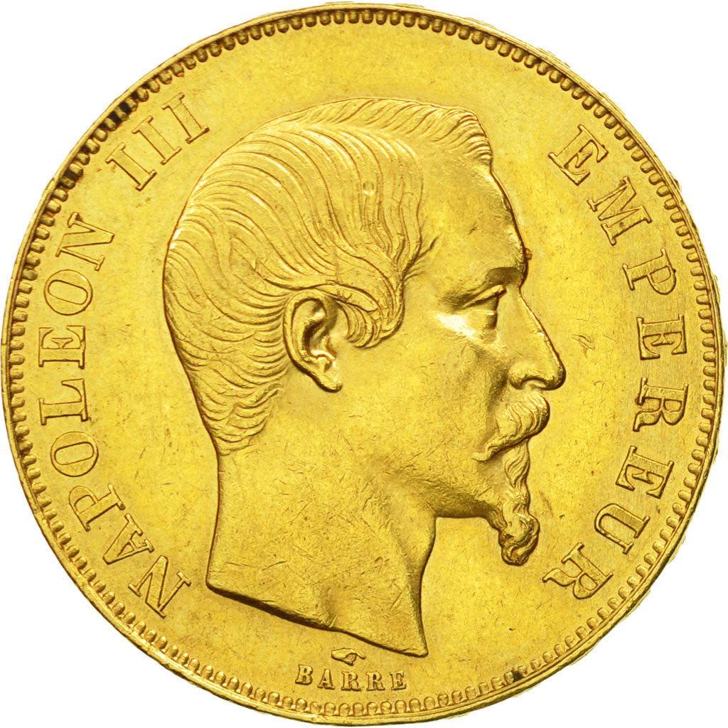 Munten, Frankrijk, Napoleon III, Napoléon III, 50 Francs, 1858, Paris, ZF+
