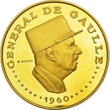 Coin, Chad, 10000 Francs, 1960, MS(63), Gold, KM:11