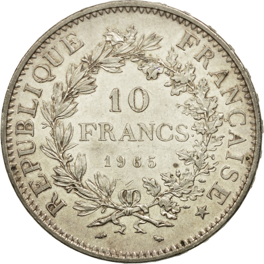 Coin, France, Hercule, 10 Francs, 1965, Paris, AU(55-58), Silver, KM:932
