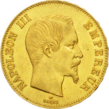 Moneta, Francia, Napoleon III, Napoléon III, 100 Francs, 1857, Paris, BB+, Oro