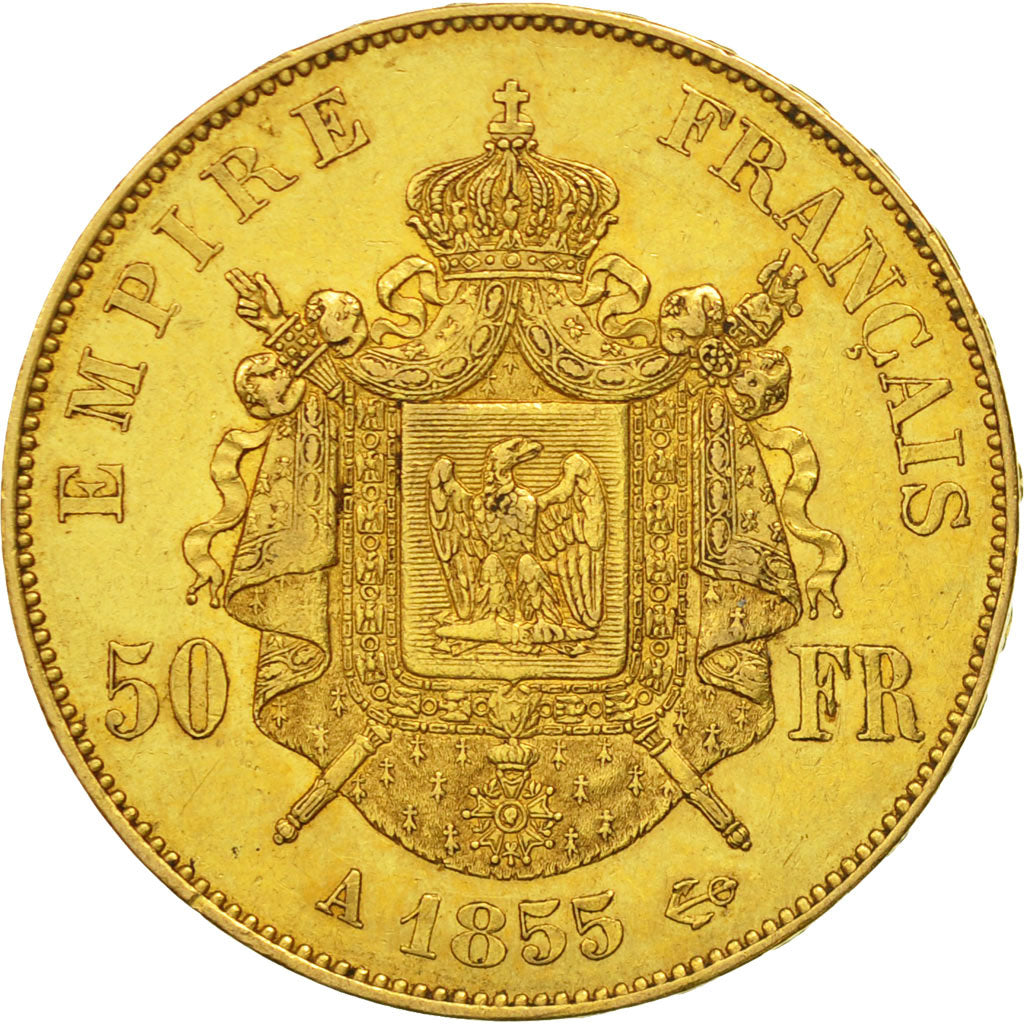 Munten, Frankrijk, Napoleon III, Napoléon III, 50 Francs, 1855, Paris, ZF