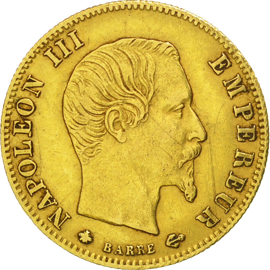 France, Napoleon III, 5 Francs, 1860, Strasbourg, EF(40-45), KM 787.2