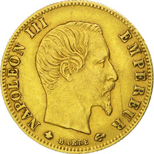 France, Napoleon III, 5 Francs, 1860, Strasbourg, EF(40-45), KM 787.2
