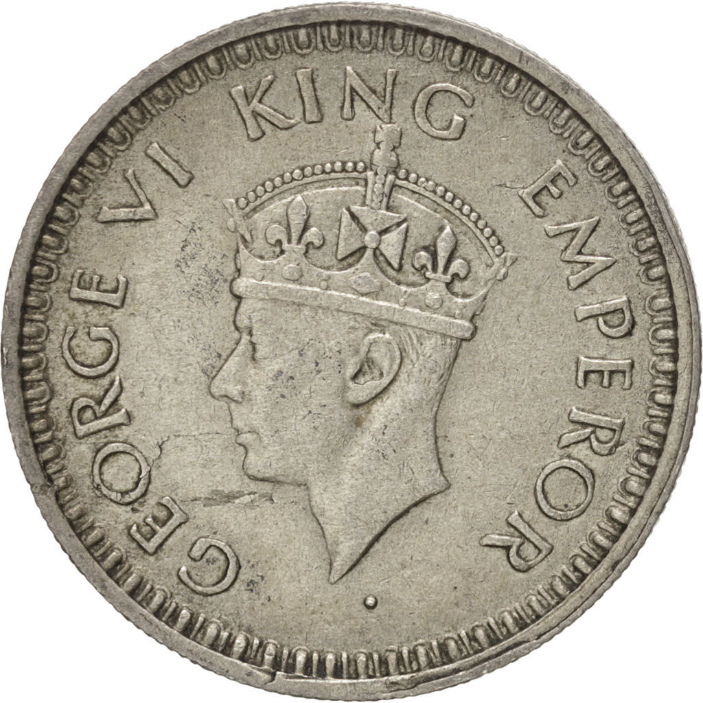 INDIA-BRITISH, George VI, 1/4 Rupee, 1945, Bombay, Silber, KM:547