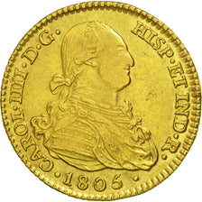 Espagne, Charles IV, 2 Escudos, 1805, Madrid, TTB+, Or, KM:435.1