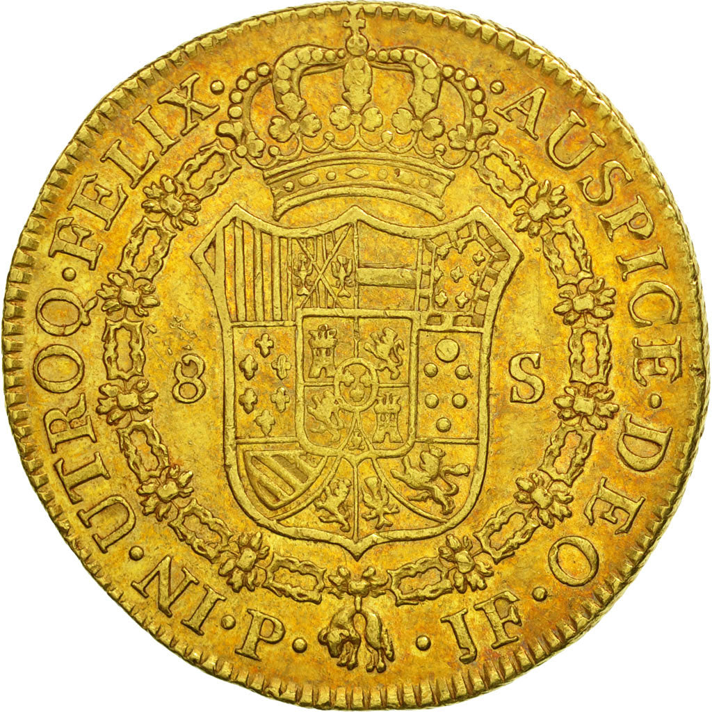 Monnaie, Colombie, Charles IV, 8 Escudos, 1803, Popayan, TTB, Or, KM:62.2