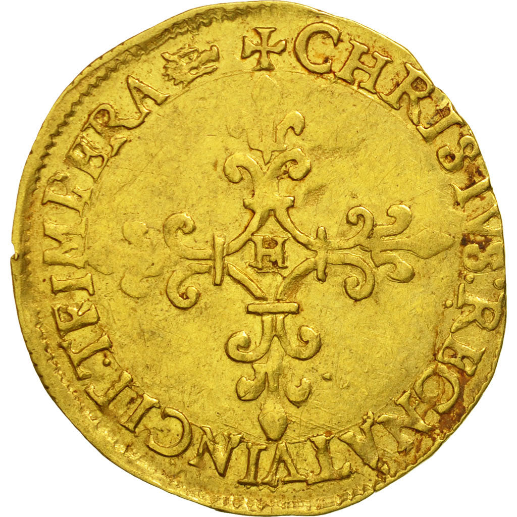 Monnaie, France, Charles IX, Ecu d'or, 1564, La Rochelle, TTB, Or, Sombart:4904
