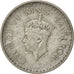 Moneta, INDIA - BRITANNICA, George VI, 1/4 Rupee, 1944, Bombay, BB, Argento