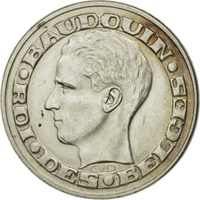 Moneta, Belgia, 50 Francs, 50 Frank, 1958, AU(50-53), Srebro, KM:150.1