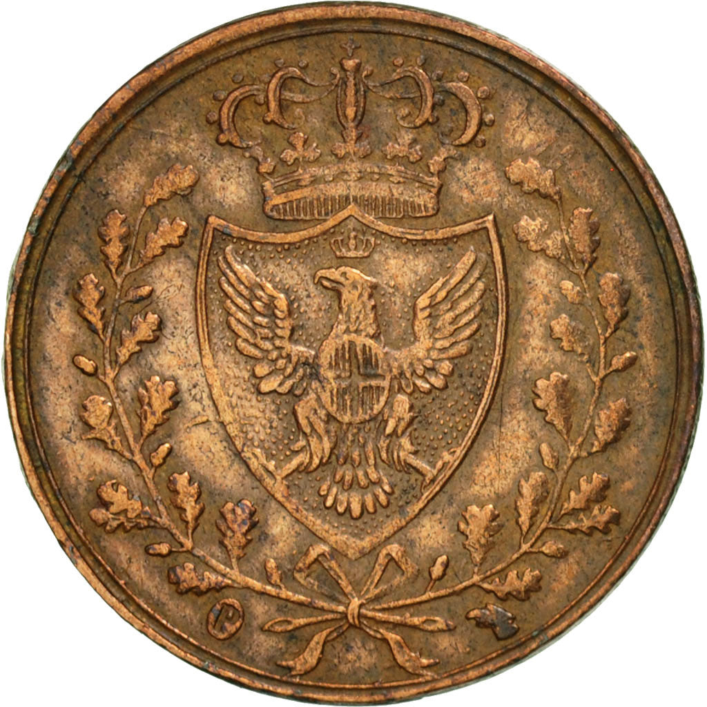 ITALIAN STATES, SARDINIA, Carlo Felice, Centesimo, 1826, Torino, KM 125.1