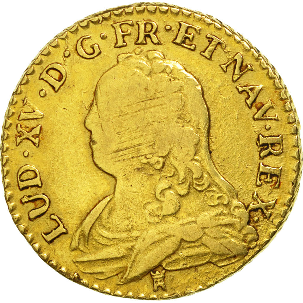 France, Louis XV, Louis d'or aux lunettes, 1728, Toulouse, TB, Or, Gadoury 340