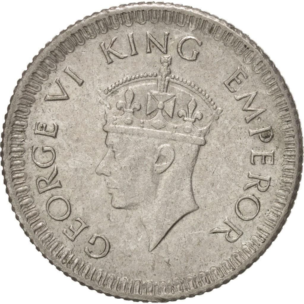 Moneta, INDIA - BRITANNICA, George VI, 1/4 Rupee, 1943, SPL-, Argento, KM:546