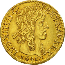 Coin, France, Louis XIII, Louis d'or, Louis d'Or, 1641, Paris, AU(50-53), Gold