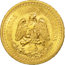 Coin, Mexico, 2-1/2 Pesos, 1945, Mexico City, AU(55-58), Gold, KM:463