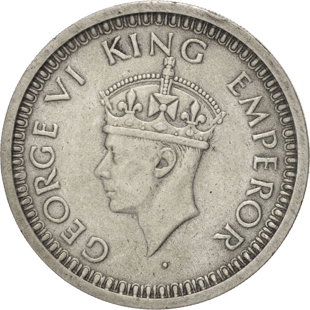 INDIA-BRITISH, George VI, 1 Rupee, 1944, Bombay, Silver, KM:557.1