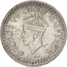 Münze, INDIA-BRITISH, George VI, 1/2 Rupee, 1945, Bombay, VZ+, Silber, KM:552