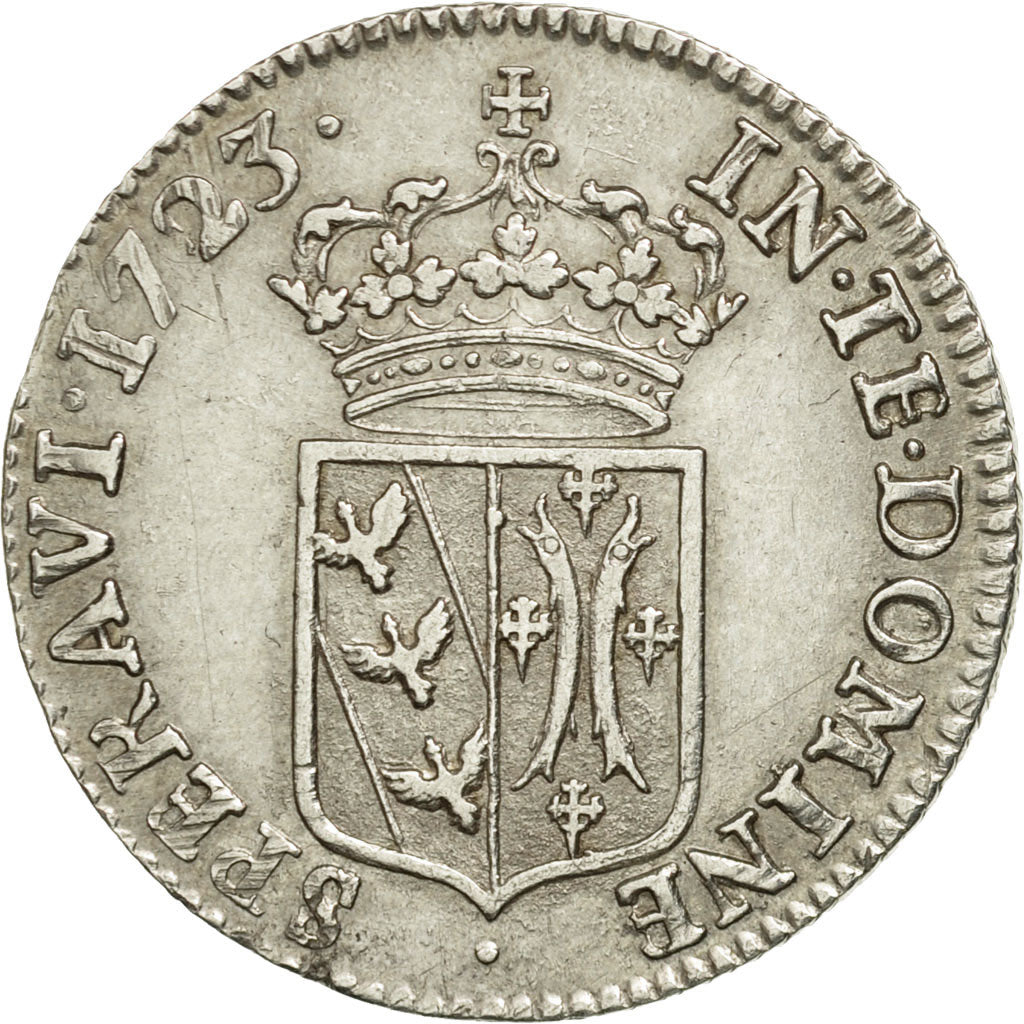 LORRAINE, Léopold Ist, Teston, 1723, Nancy, AU(50-53), Silver