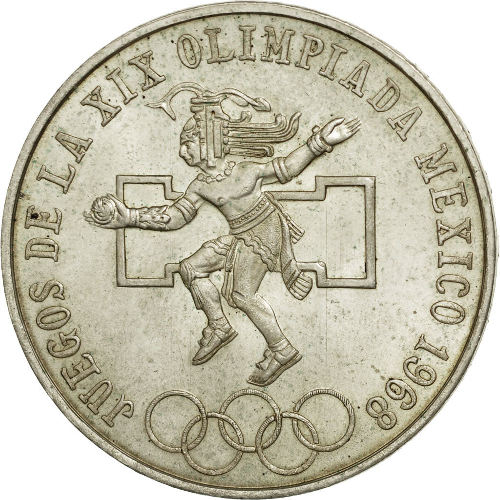 Coin, Mexico, 25 Pesos, 1968, Mexico, MS(60-62), Silver, KM:479.1