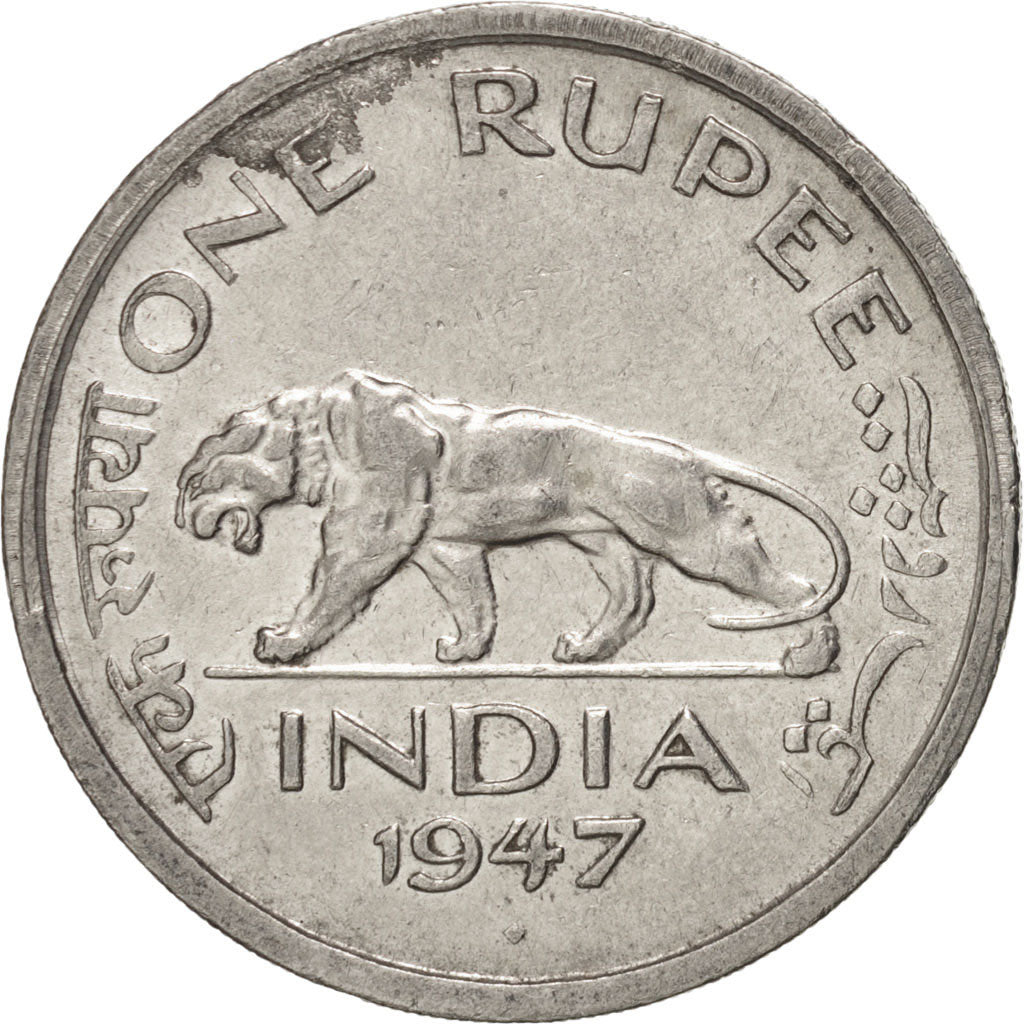 INDIA - BRITANNICA, George VI, Rupee, 1947, Bombay, SPL-, Nichel, KM:559