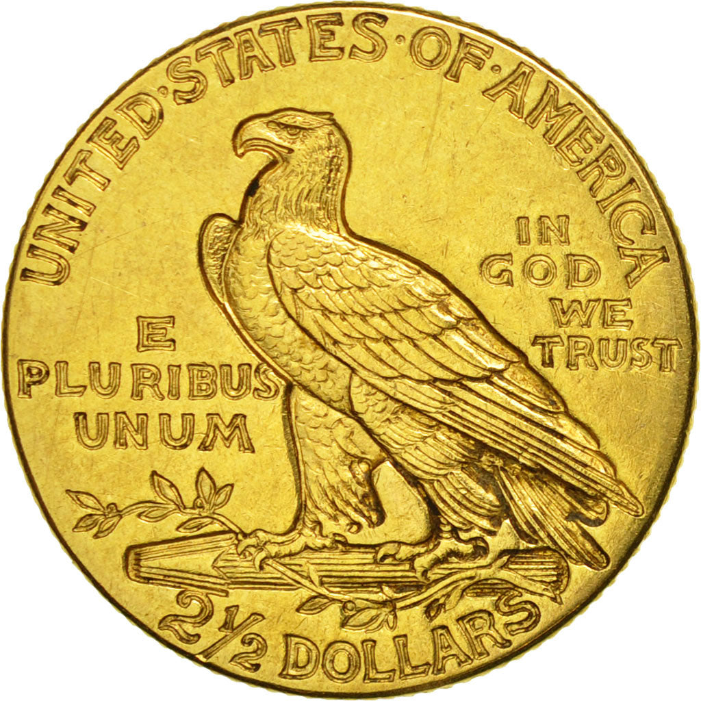 Coin, United States, Indian Head, $2.50, Quarter Eagle, 1912, U.S. Mint