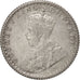 INDIA-BRITISH, George V, 1/4 Rupee, 1936, Calcutta, Silver, KM:518