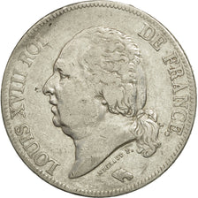 France, Louis XVIII, 5 Francs, 1823, Paris, VF(30-35), Silver, KM 711.1