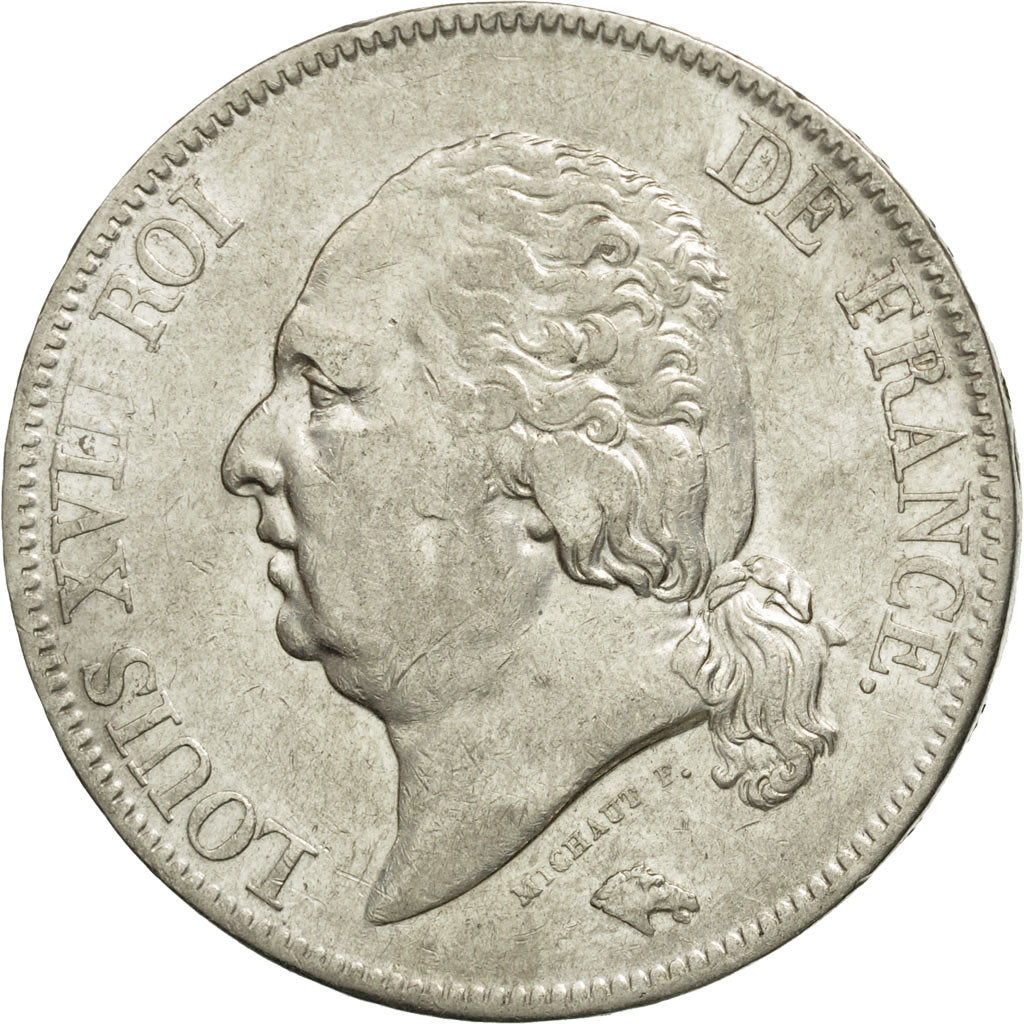 Coin, France, Louis XVIII, Louis XVIII, 5 Francs, 1824, Lille, EF(40-45)