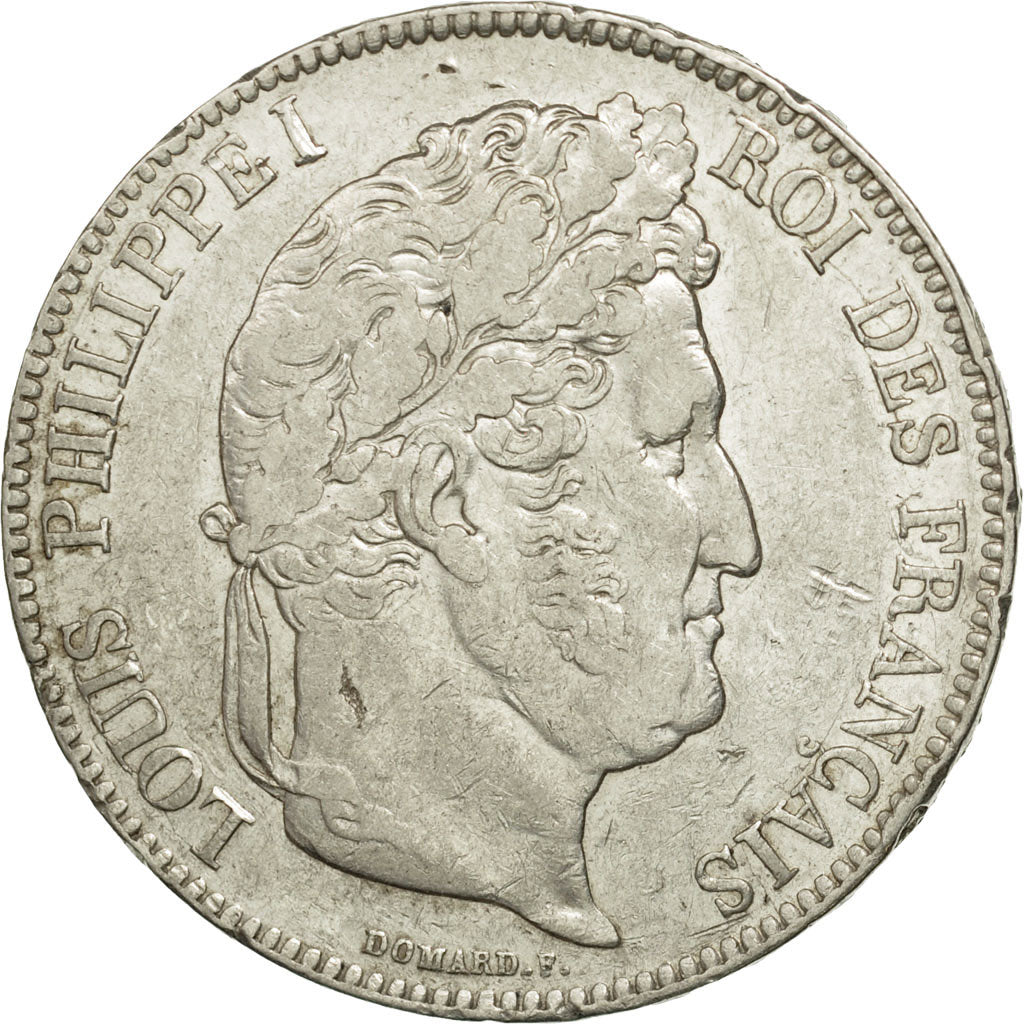Coin, France, Louis-Philippe, 5 Francs, 1834, Rouen, VF(30-35), Silver
