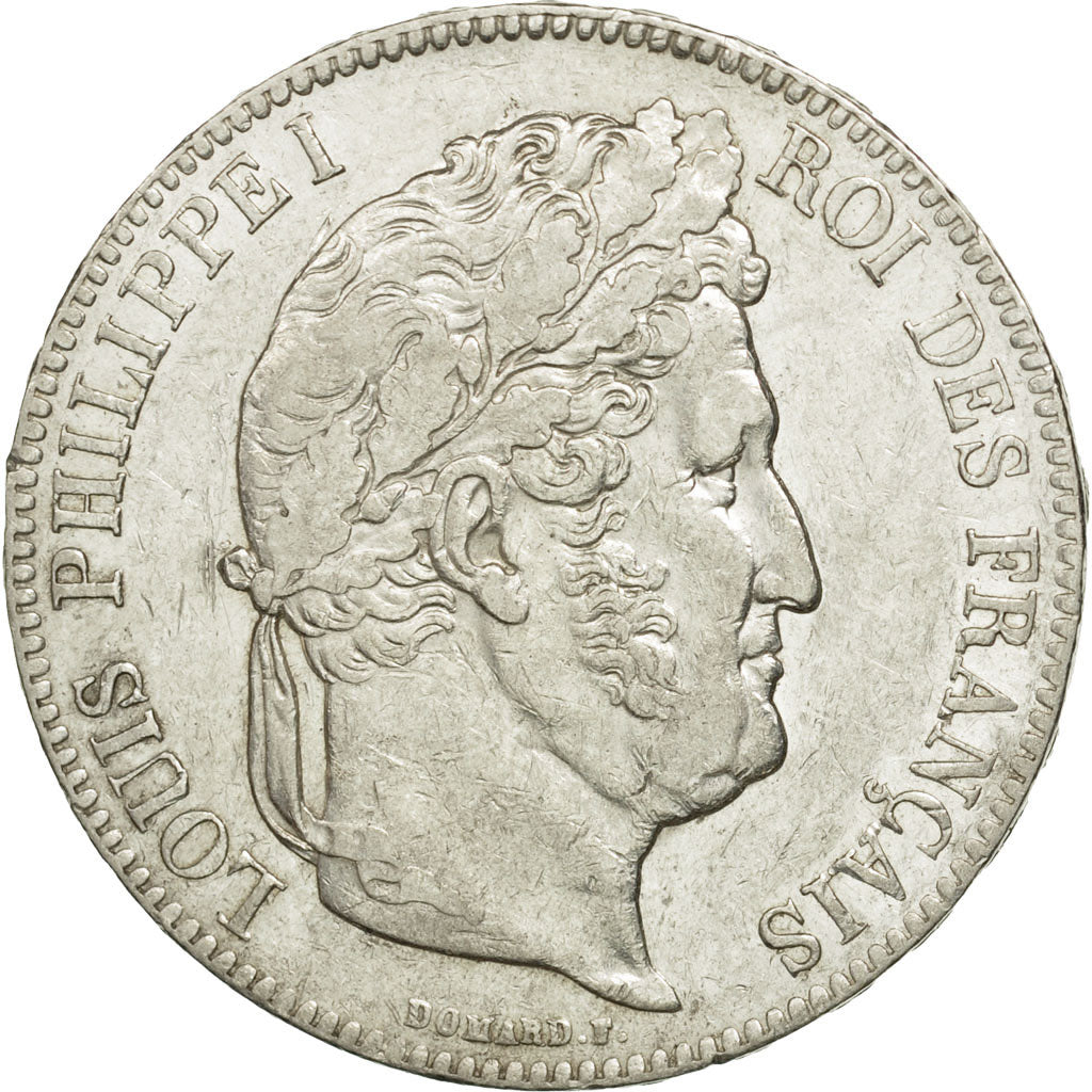 Coin, France, Louis-Philippe, 5 Francs, 1838, Rouen, AU(55-58), Silver