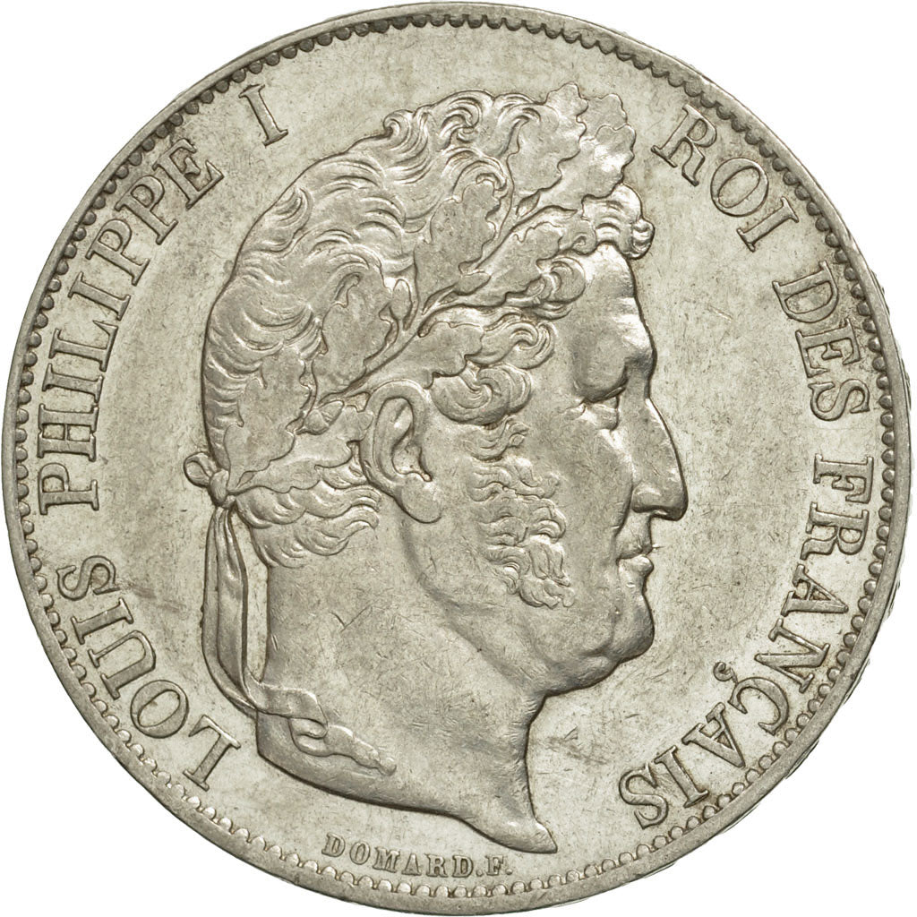 Coin, France, Louis-Philippe, 5 Francs, 1846, Strasbourg, AU(50-53), Silver