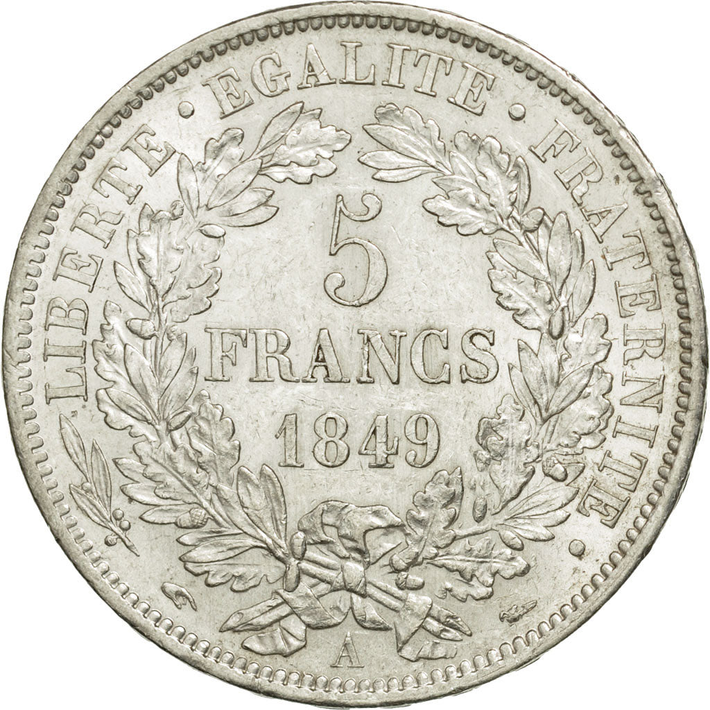 Monnaie, France, Cérès, 5 Francs, 1849, Paris, SUP+, Argent, KM:761.1